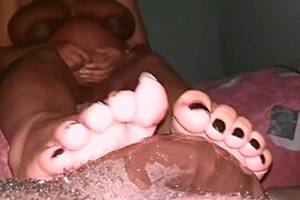 ebony bbw footjob - Ebony BBW Footjob