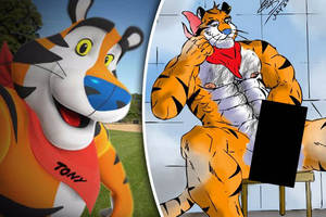 Furry Porn Girls Fan - Tony the Tiger as he is marketed, left, and right, some explicit fan