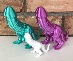 Dinosaur Dick Porn - 3D Printed Dickasaurus Statue