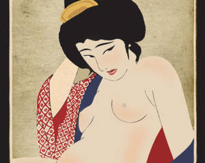 japanese geisha erotic - Nude japanese geisha, FINE ART PRINT, old erotic vintage japanese art,  japanese girl