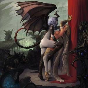 Lesbian Dragon Porn - Fantasy lesbian dragon art