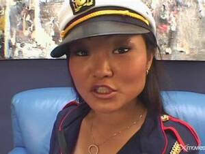 lucy lee asian - Navy girl Lucy Lee fucked by two studs