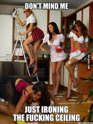 Fucking Captions Funny - A picture of few girls who look like porn actress and one of them is  climbing