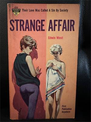 lesbian books porn - AdultStuffOnly.com - STRANGE AFFAIR by Edwin West vintage 1962 XXX lesbian  porn pulp fiction
