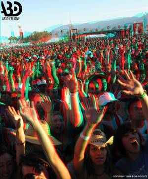 3d Glasses Big Tits - ROCKIN 3D IN THE COACHELLA SUN. Anaglyph 3D glasses required for a 'hell yea