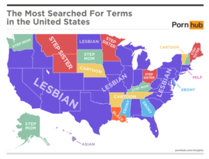 Most Viewed Porn - Pornhub reveals, state by state, its most popular search terms among U.S.  users â€“ GeekWire