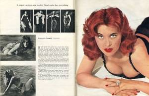 antique erotica tina louise - Actress Tina Louise in the February, 1957 issue of Satan magazine.