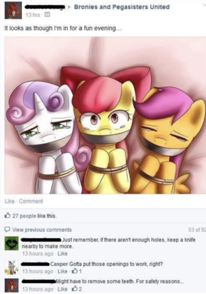 Extreme Torture Porn Mlp - tw: rape, knives, pedophilia, and bronies : r/justneckbeardthings
