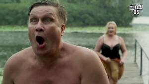 fat nudist cfnm - Cfnm nude: Fat guy embarrassed after sauna - ThisVid.com