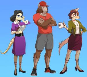 Furry Dino Squad Porn - idk here monke soldier and miss pauling as a dinosaur : r/tf2shitposterclub