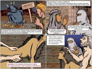 Cartoon Sex Slave Porn Captions - ...and then continues with the following cartoons which document the  outrageous lies Mohammed told so he could have an affair with a slave girl,  ...