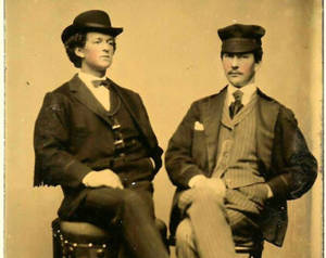 Anal Boy Porn - ORIGINAL Antique c1860 1/6th Plate American Tintype / Impeccably Dressed  Rich Fashionista Gentlemen /