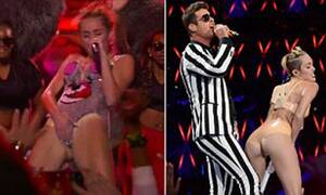 Miley Cyrus Parody - Miley Cyrus VMAs: Parents label performance 'sexual exploitation' after  20-year-old tried to shed her Disney image | Daily Mail Online