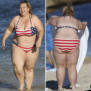 chubby girl nudist beach - Bikini Bodies: Curvy Celebrities Who Aren't Afraid to Show a Little Skin
