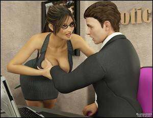 erotic office sex 3d art - Knockers 3D Secretary Office Sex Page 1