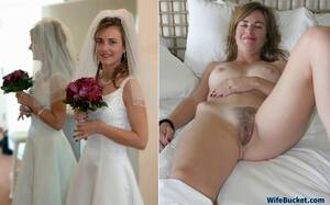 Bride Nude Before And After Sex - Technically, it's not just a dressed-undressed pic of this bride â€“ look  closely and you will see that someone (hopefully, the groom!) has already  deposited ...