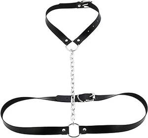 Chain Belt Porn - Porn BDSM Bondage Goth Leather Body Harness Chain Bra Top Chest Chain Belt  Witch Punk Metal Sex Accessories Sexy Lingerie : Amazon.nl: Fashion