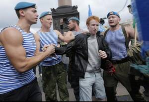 naturalist russian orgy - Russian paratroopers harassing gay rights activist Kirill Kalugin, Aug. 2,  2013 [1080x738] : r/MilitaryPorn