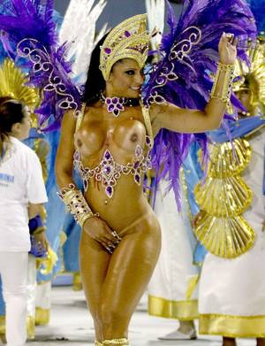 brazil nude beach cfnm - Nude Rio Carnival Queen