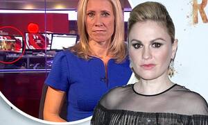 Anna Paquin Porn Star - Anna Paquin's breasts photobombed BBC News At Ten | Daily Mail Online