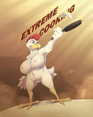 Female Chicken Furry Porn - Rule 34 - 2013 4 fingers 4 toes anthro avian beak big breasts bird blue  eyes breasts chicken claws color cooking egg english text feathers female  female only food front view frying