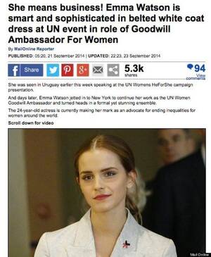 Emma Watson Hardcore Porn - Three Newspapers That Completely Missed The Point Of Emma Watson's UN  Speech | HuffPost UK Comedy