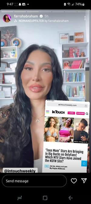 Farrah Abraham Porn Fucking - Farrah talks about TM OnlyFans pages and her \