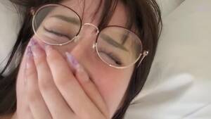 asian tiny tits nerd - Chinese nerdy teen with small tits gets creampied on perfect white sheets