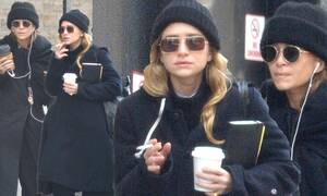 Mary Kate And Ashley Olsen Lesbian Porn - Mary-Kate and Ashley Olsen spotted in matching outfits days before their  brand hits the NYFW runway | Daily Mail Online