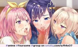 hentai group facial - anime #foursome #group #cum #cumshot #hentai #cartoon #facial | smutty.com