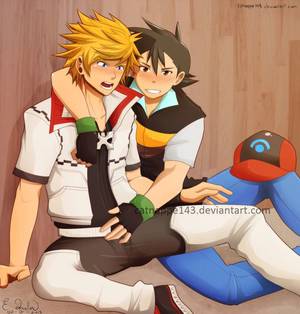 Kingdom Hearts Gay Yaoi Porn - Commission for anime for 4 by catnappe143 Ash x Roxas