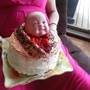 funny pussy birthday cakes - The Baby shower vagina cake I made for my best friend! so funny yet so