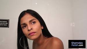 ladyboy gloryhole facial pics - Beautiful shemale Jessi Martinez blowing dick at gloryhole