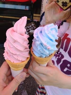 japanese ice cream porn - cute kawaii blue pink candy sweet ice cream pastel i want japanese food  kawaii food japan