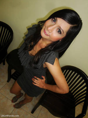 beautiful black hair self shot girlfriend - 