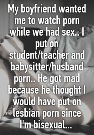 Lesbian Babysitter Caption - I put on student/teacher and babysitter/husband porn.. He got mad because  he thought I would have put on lesbian porn since ...