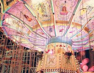 Carousel All Holes Filled Porn - pink, carousel, and light image