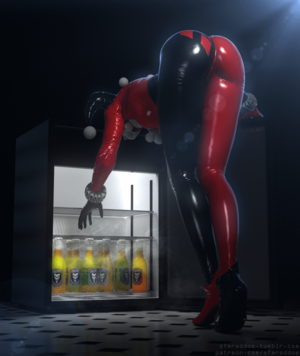 Harley Quinn Arkham Knight Porn Tumblr - Harley Quinn grabbing you a beer (RedDoe) [Batman, DC Comics] : r/rule34
