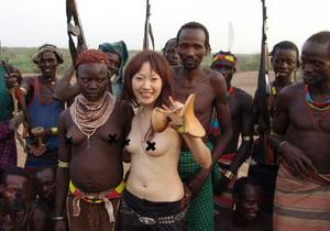 African Tribe Porn Website - Altered image, this image has been altered so as to ridicule both the africans  tribes