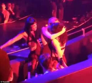 Britney Spears Lesbian - Miley Cyrus caught on video in girl-on-girl smooch with Britney Spears'  dancer | Daily Mail Online