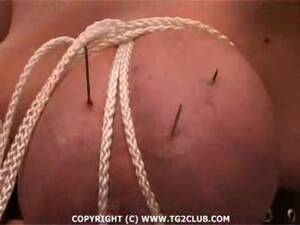 extreme large tit bondage - Masked BBW with giant boobs enjoys extreme torturing and bondage