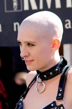 Bald Head Latex Porn - Submissive bald woman