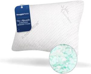 College Sleeping Porn - Amazon.com: Snuggle-Pedic Shredded Memory Foam Pillow - The Original Cool  Pillows for Side, Stomach & Back Sleepers - Sleep Support That Keeps Shape  - College Dorm Room Essentials for Girls and Guys -