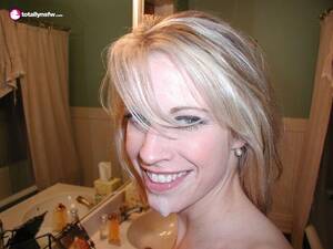 Beautiful Blonde Cum On - Gorgeous blonde looks great with a cum facial - Cum Face GeneratorCum Face  Generator