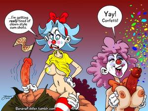 gloved handjob clowns - Rule 34 - 2boys 2girls angry areola areolae balls bananafiddler between  breasts blue eyes blue hair bottomless female bow bowtie breasts bumpy bonk  clenched teeth closed eyes clown clown makeup clown nose