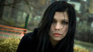 black haired chick gonna - Dark Haired Gothic Girl | brunettes women blue eyes gothic green eyes faces  pale skin black