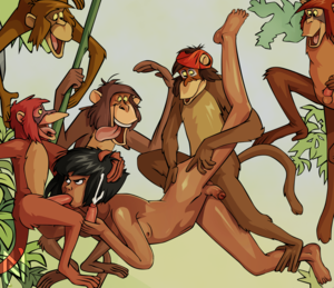 Mowgli Gay Porn - Monkeying Around All Day, Part 1 â€“ Morning â€“ Near Hentai