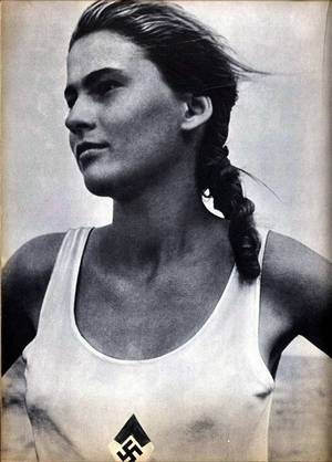 Nazi Germany Girls Porn - A member of the 'Bund Deutscher MÃ¤del' (English: League of German Girls) at  a sports day. BDM was an orginasation for German girls ages 14 to in Nazi  ...