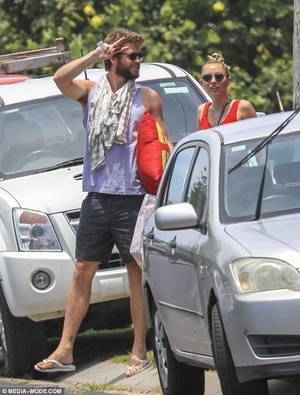 Miley Cyrus Schoolgirl Porn - Good times: Liam Hemsworth and Miley Cyrus were seen heading out to lunch  to celebrate