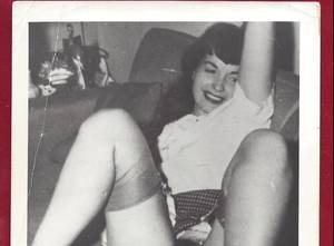 hairy bettie page nude - 1950's Vintage Photo~Extremely Rare Full Nude Hairy Drunk Bettie Page Shows  All